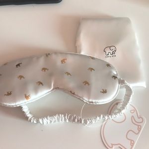 Ivory Ella Soft White Silk Sleep Mask